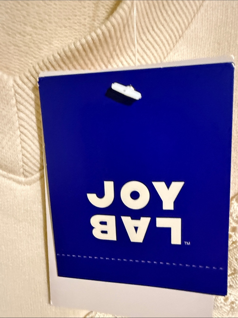JoyLab Cream Lace-Trim V-Neck Sweatshirt - Picture 5 of 9